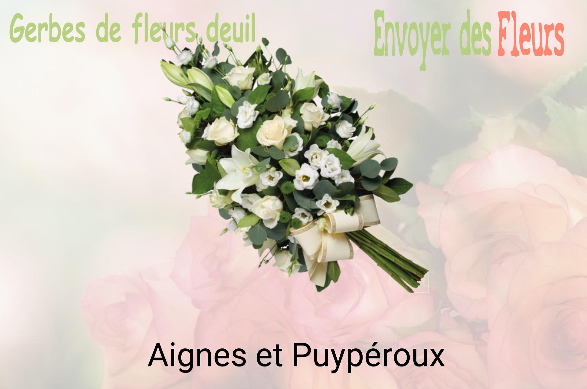 Gerbe de fleurs de deuil livrée à Aignes-et-Puypéroux